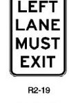 Left Lane Must Exit